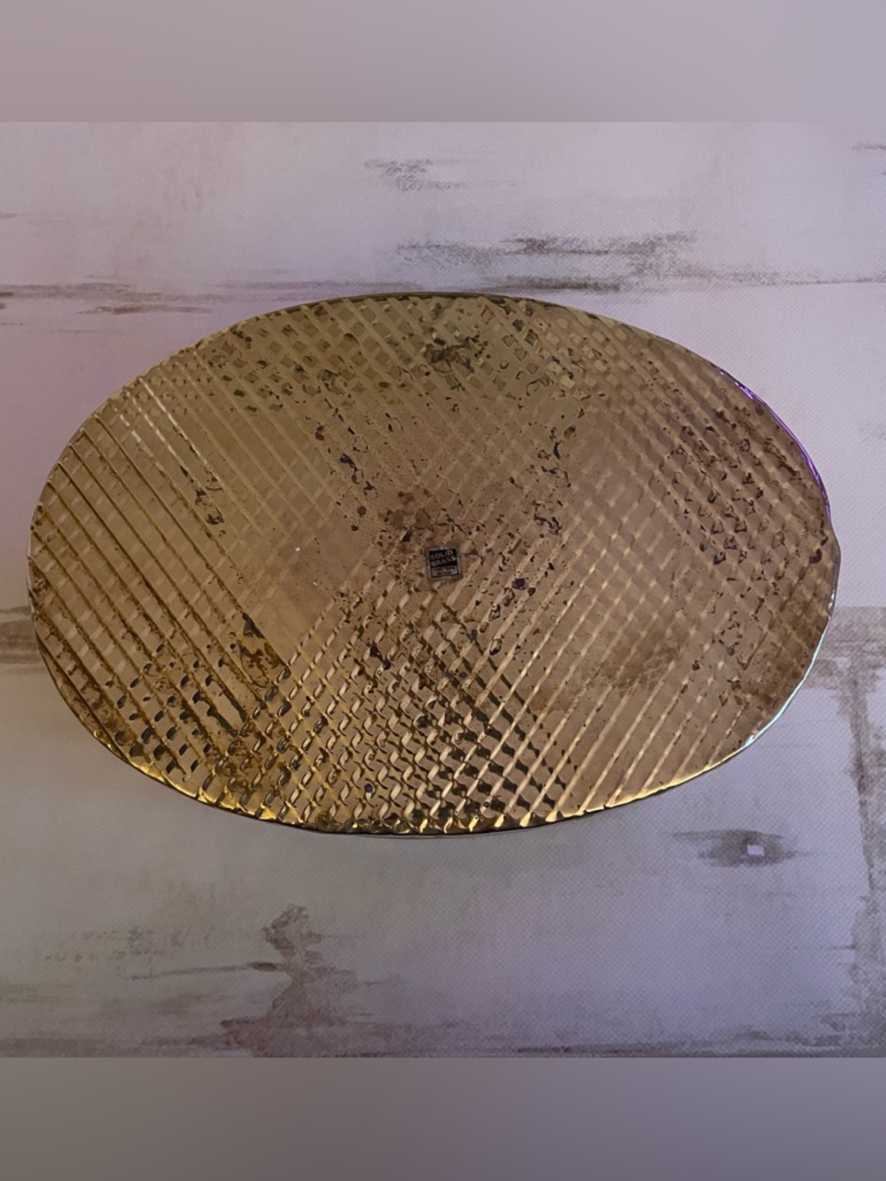 Vintage Solid Brass Oblong Planter - Picture 6 of 9